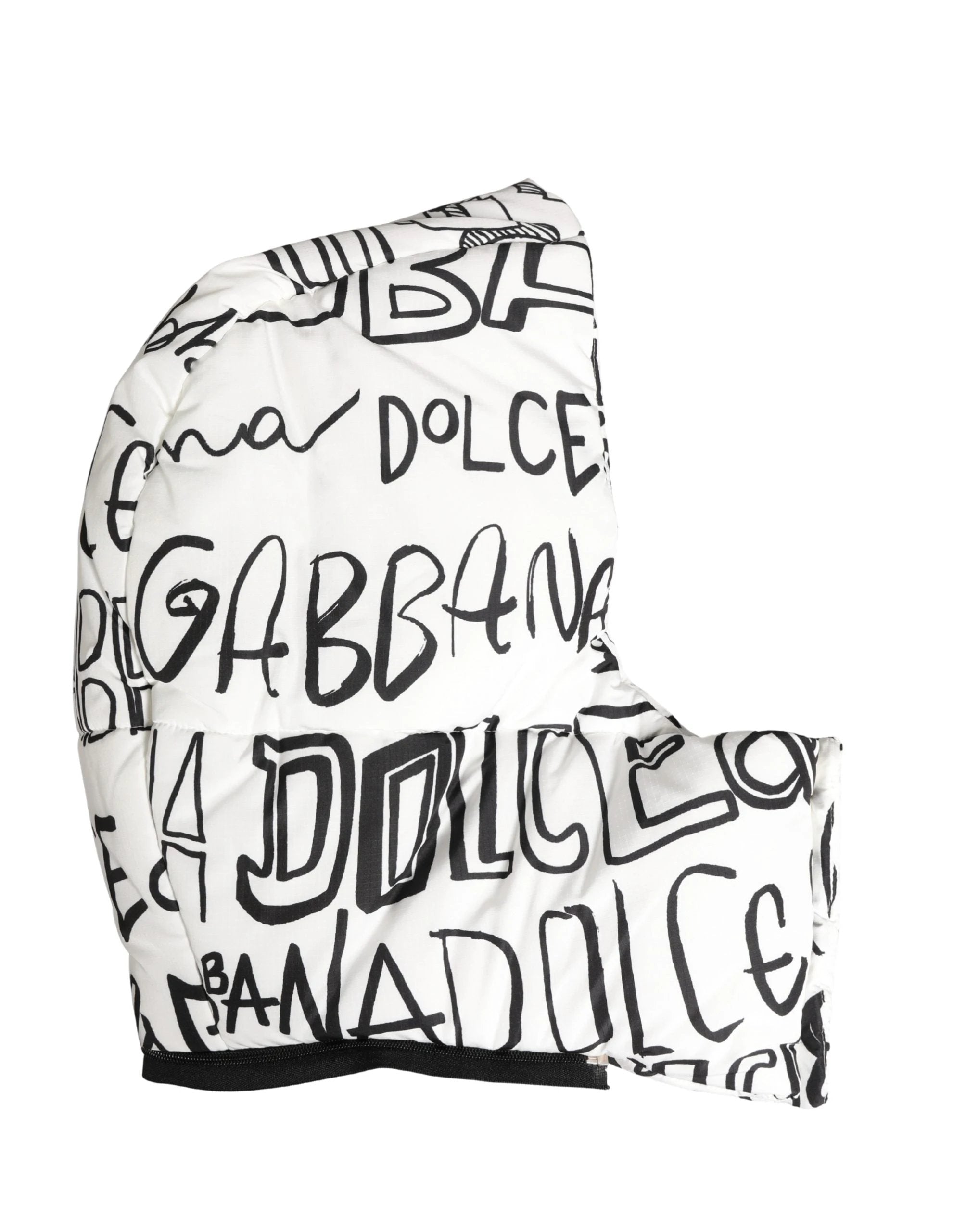 Dolce & Gabbana White Logo Print Whole Head Wrap Capello Hat