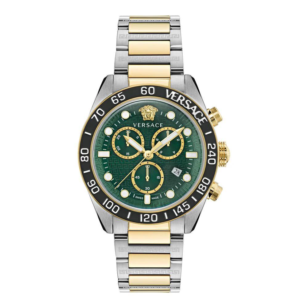 Montre habillée Versace en acier inoxydable gris