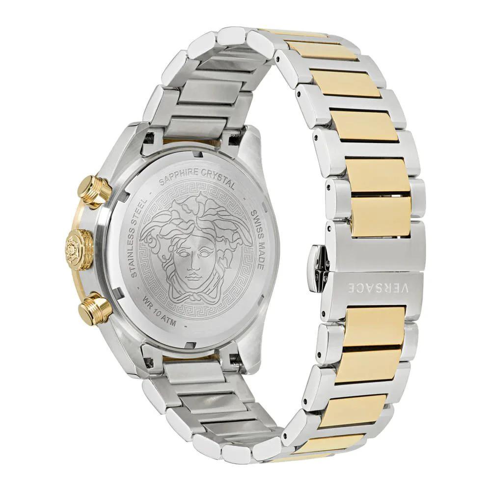 Montre habillée Versace en acier inoxydable gris