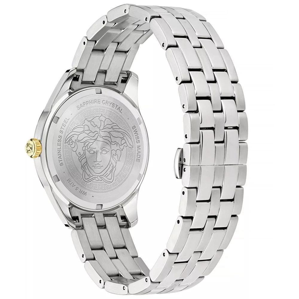Versace Gray Stainless Steel Dress Watch