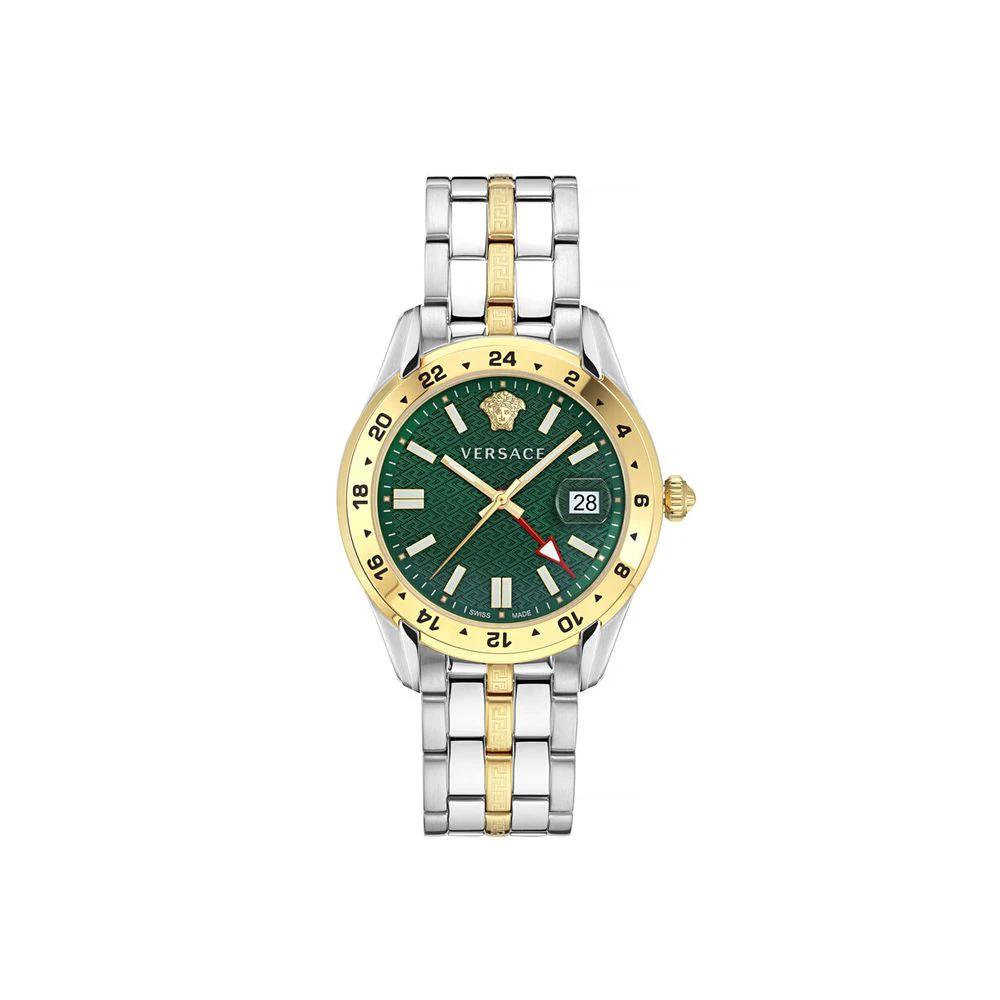 Montre habillée Versace en acier inoxydable gris