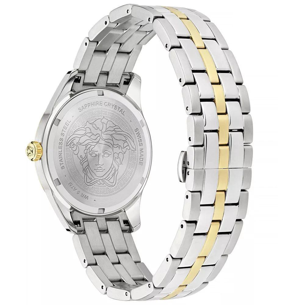 Montre habillée Versace en acier inoxydable gris