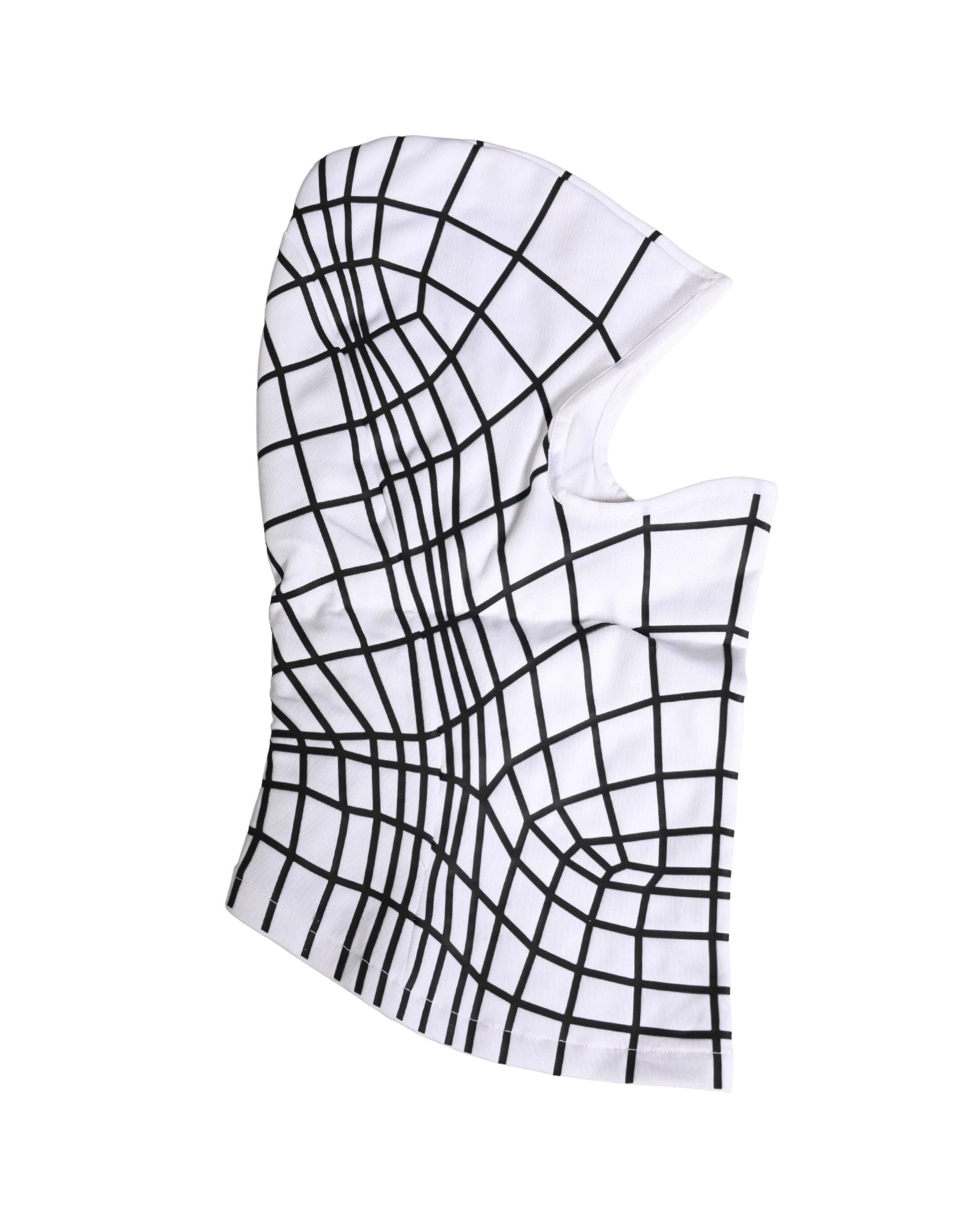 Dolce & Gabbana Men White Stripes Nylon Ski Mask Balaclava Hat