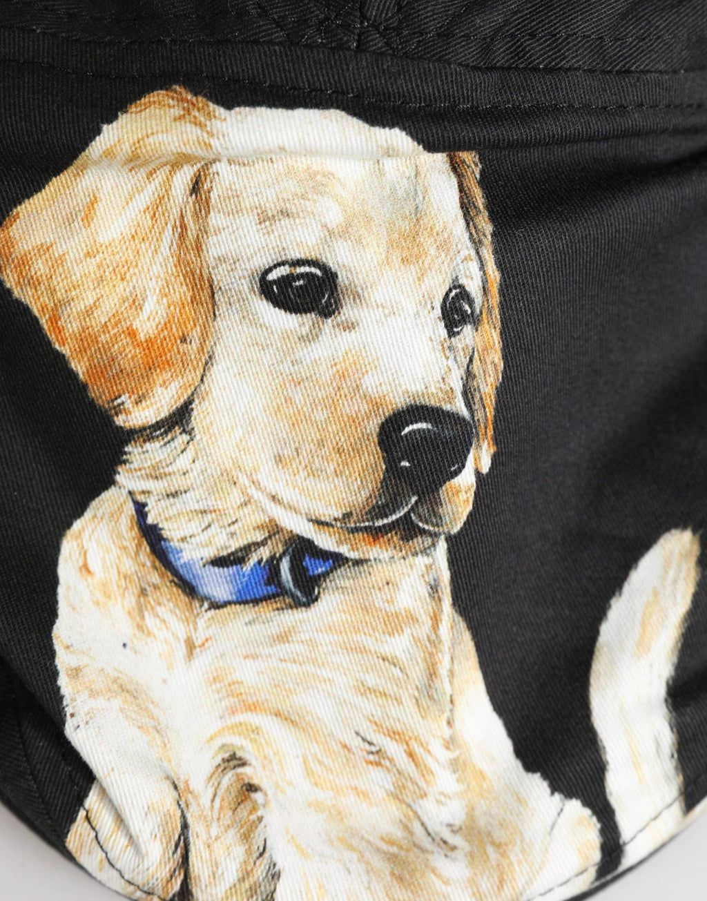 Dolce & Gabbana Men Black Dog Cotton Newsboy Cloth Capello Hat