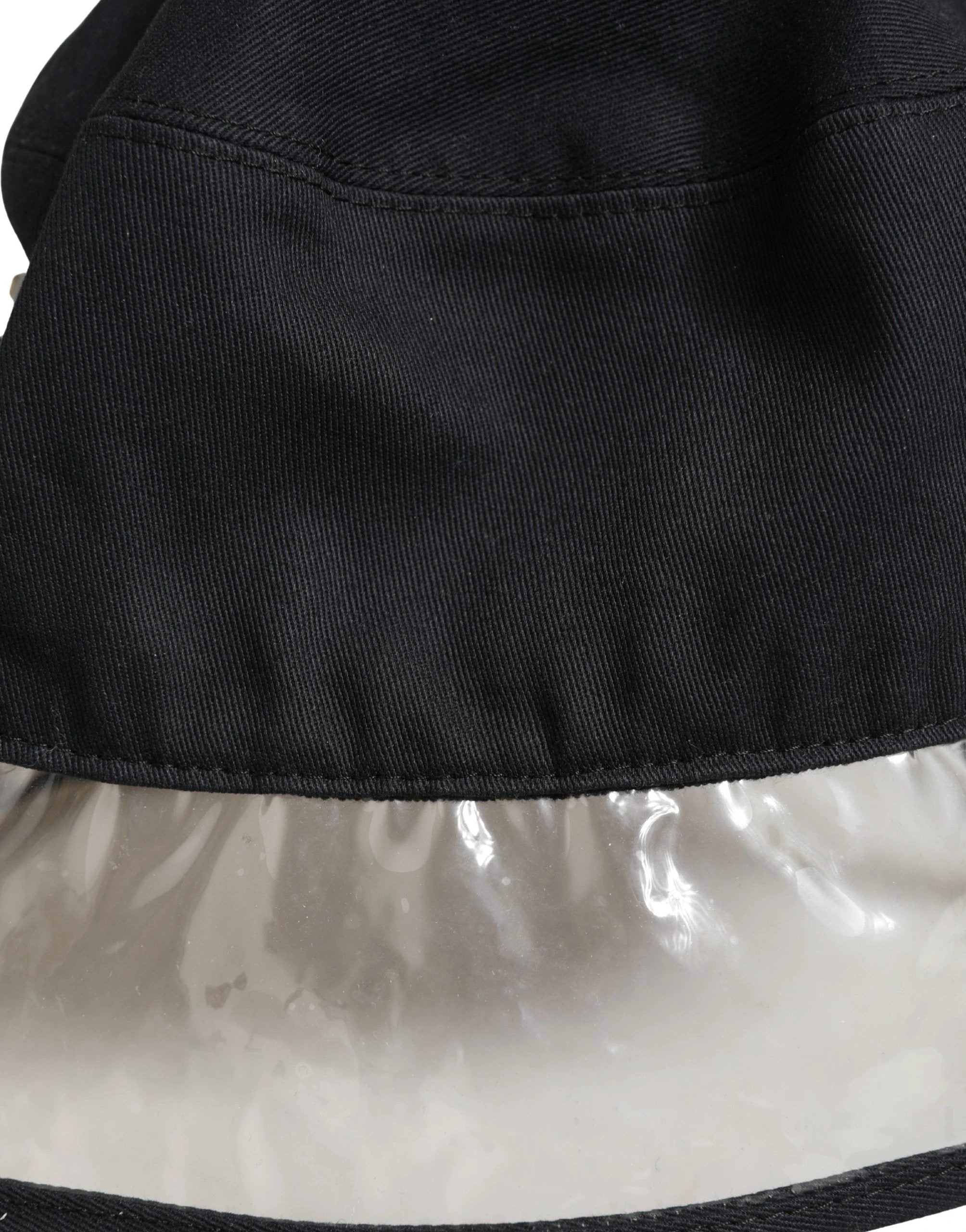 Dolce & Gabbana Black Cotton Plastic Fisherman Bucket Capello Hat