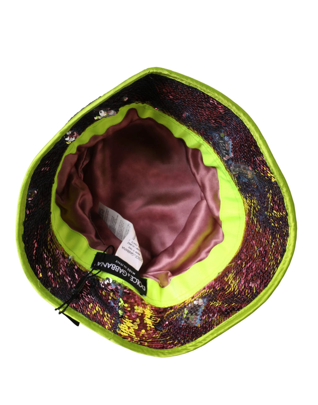 Bob à sequins violets pour homme Dolce &amp; Gabbana, style pêcheur. Chapeau Capello.