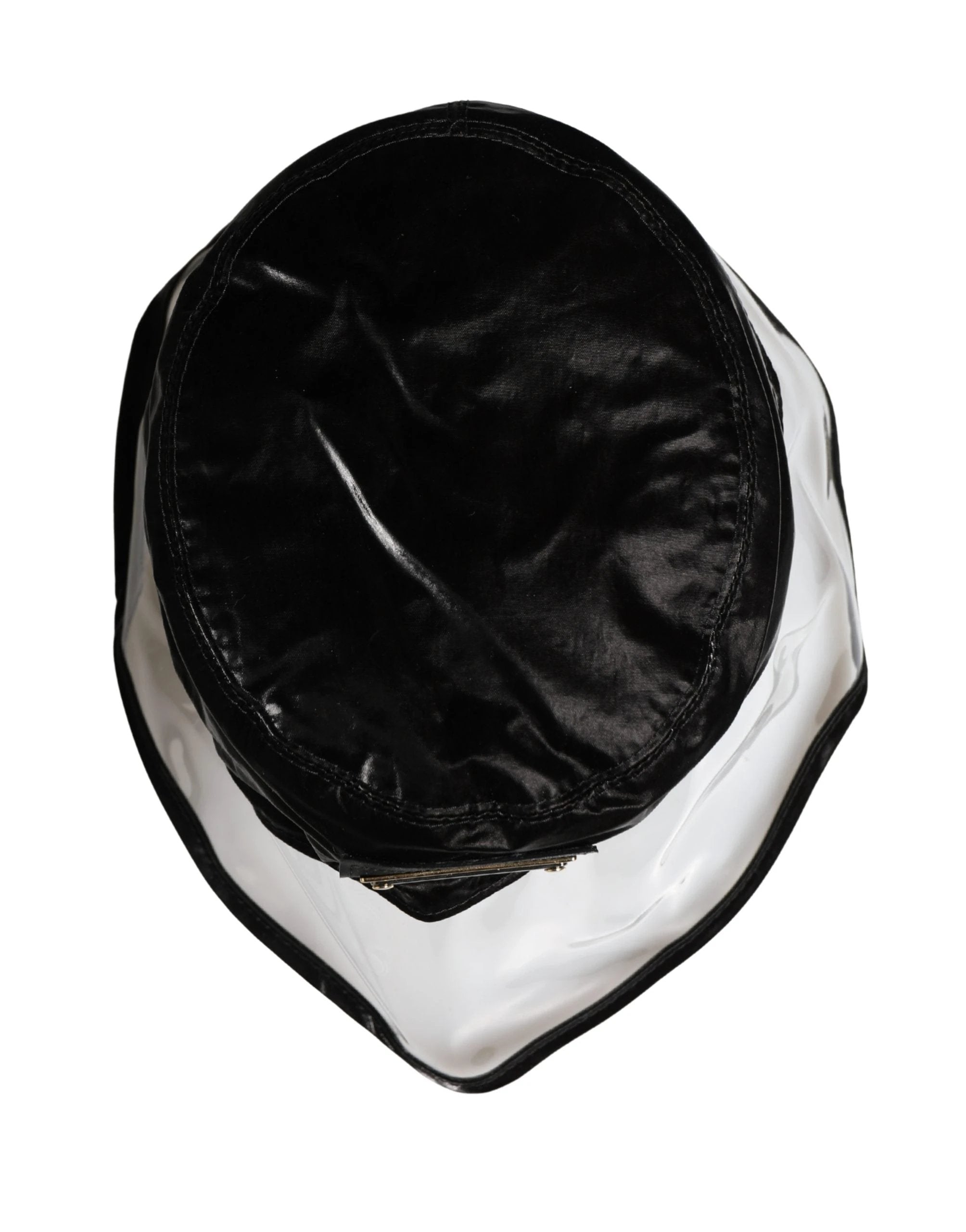 Dolce & Gabbana Black Nylon Plastic Fisherman Bucket Capello Hat