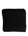 Dolce & Gabbana Black Cashmere Knitted Men Neck Warmer One Size Scarf Dolce & Gabbana