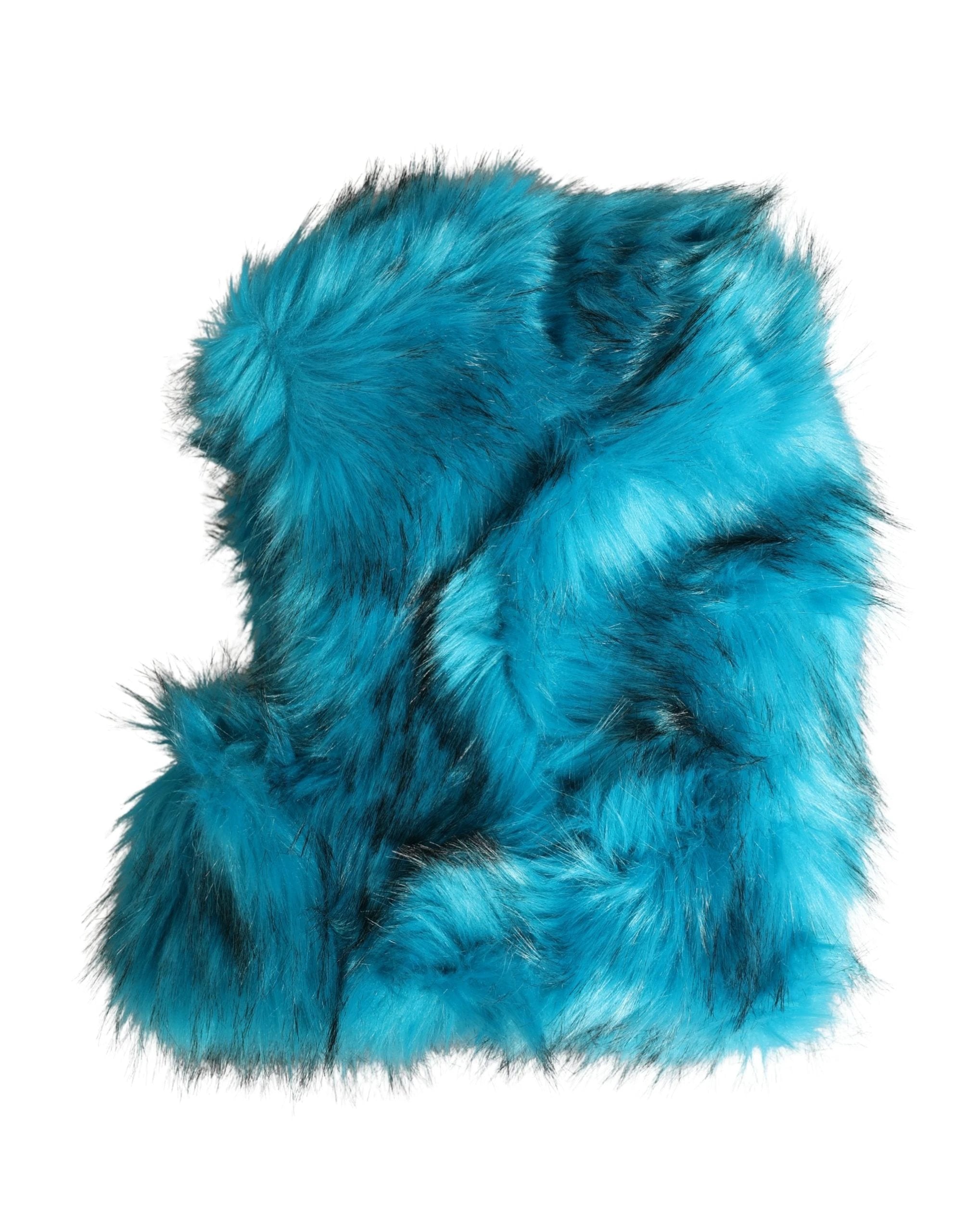 Bob Dolce &amp; Gabbana pour femme en fourrure modacrylique bleue