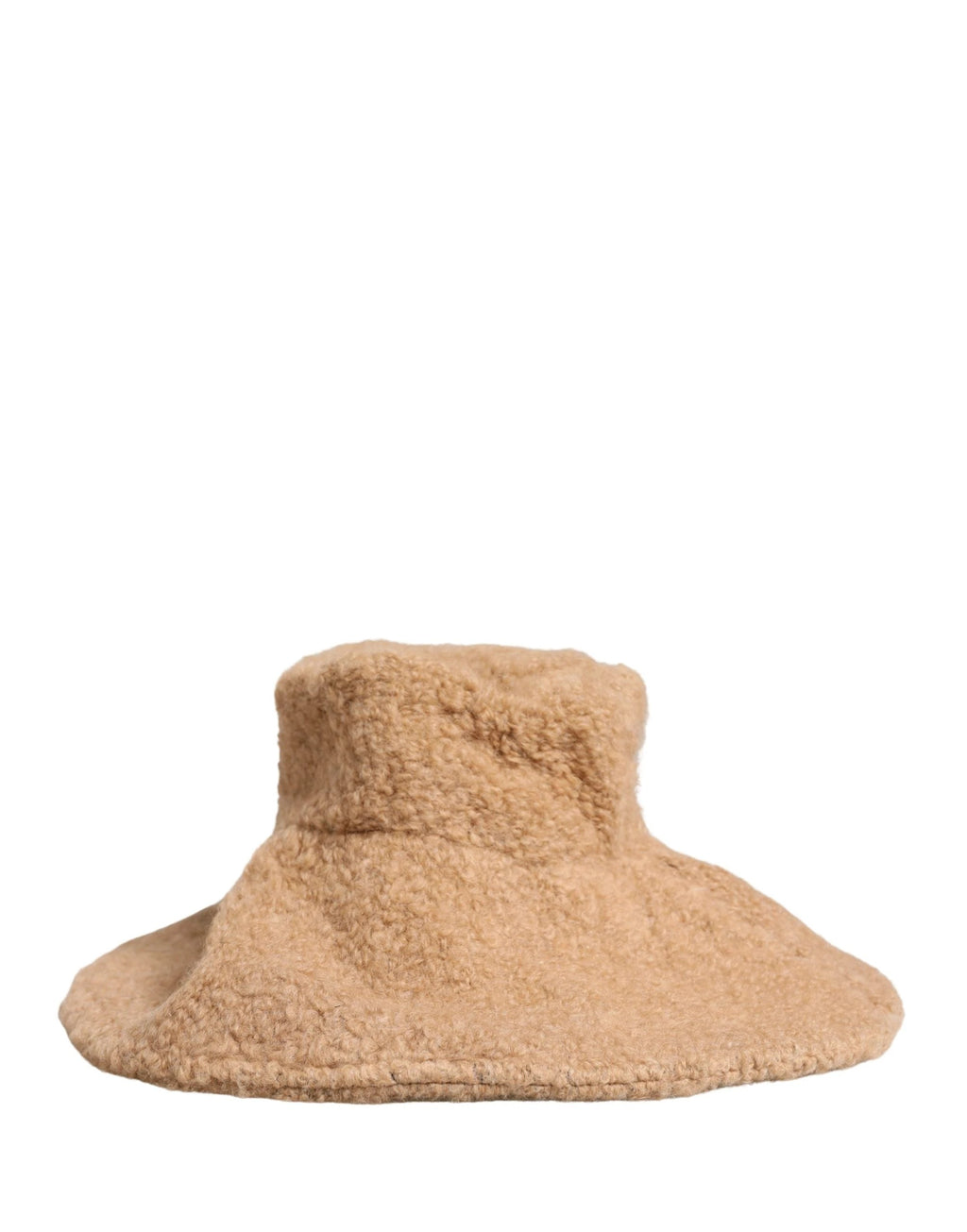 Dolce & Gabbana Beige Virgin Wool Fur Women Knitted Capello Hat Dolce & Gabbana