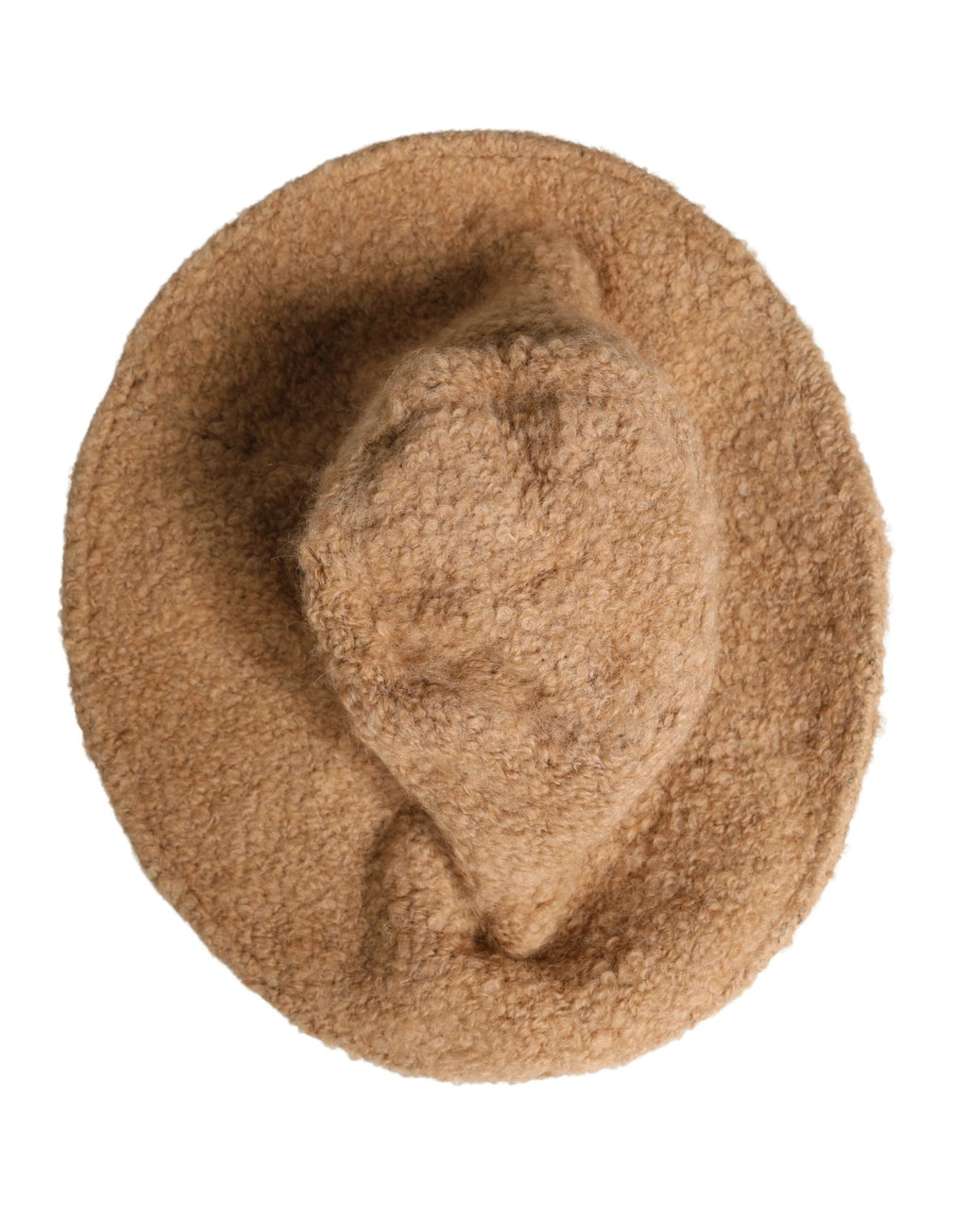 Dolce & Gabbana Beige Virgin Wool Fur Women Knitted Capello Hat Dolce & Gabbana