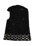 Cagoule Dolce &amp; Gabbana en laine noire ornée de cristaux