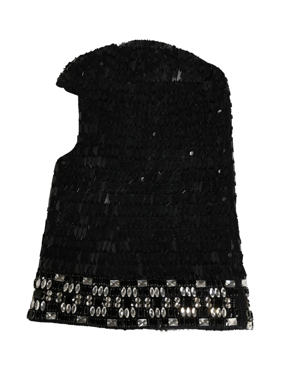 Cagoule Dolce &amp; Gabbana en laine noire ornée de cristaux