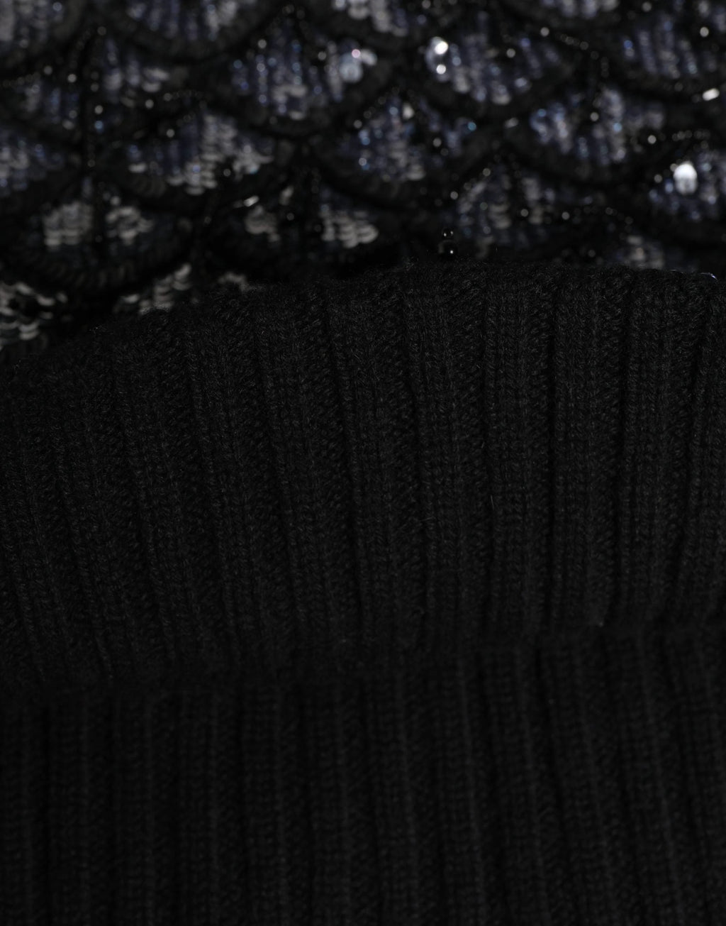 Dolce & Gabbana Black Wool Crystal Embellished Balaclava Hat
