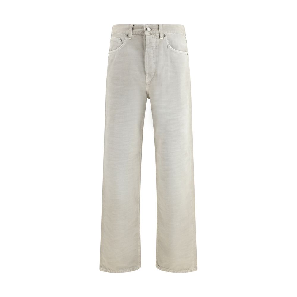Haikure Gray Cotton Straight-Leg Jeans
