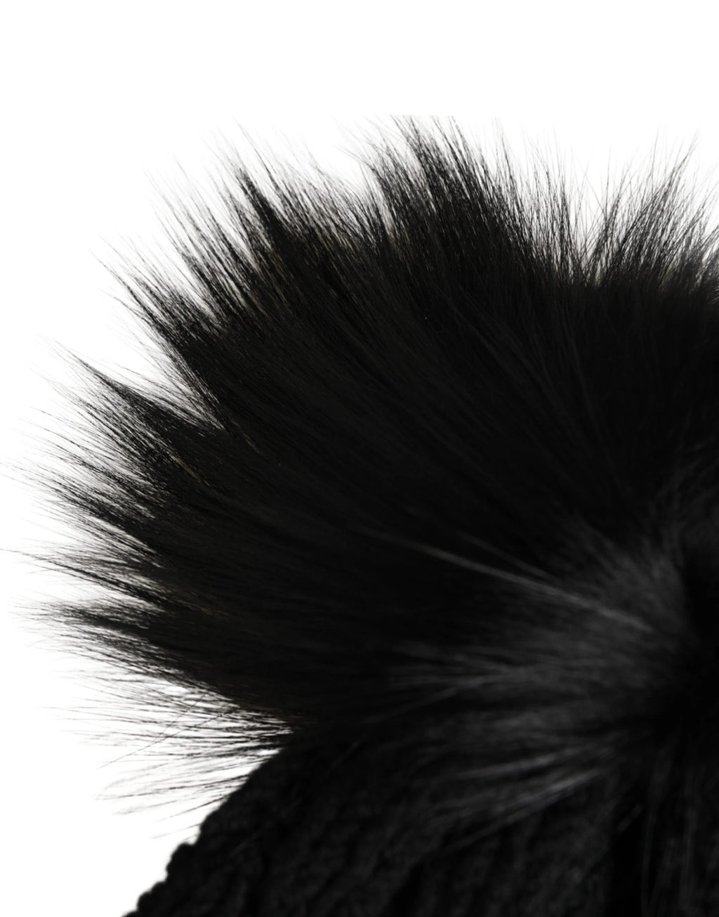 Dolce & Gabbana Black Acrylic Knitted Fur Winter Beanie Dolce & Gabbana