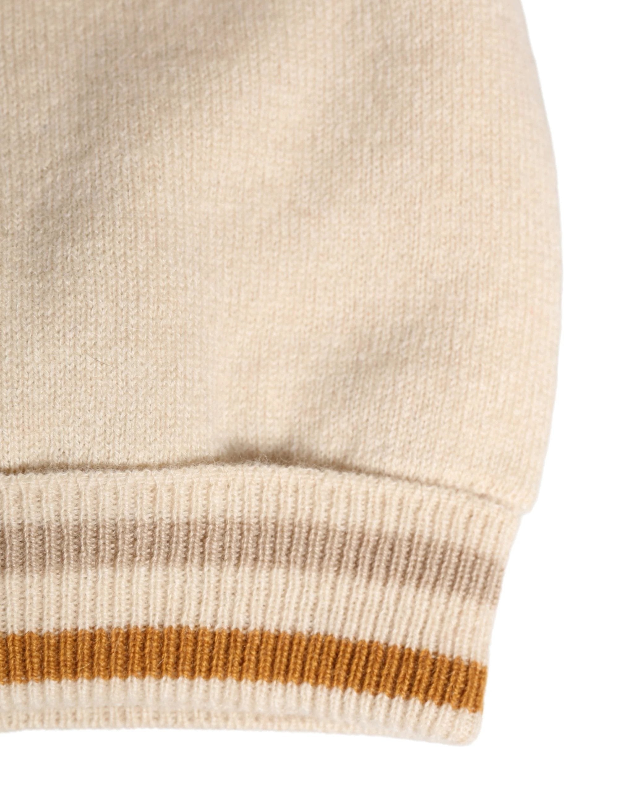 Dolce & Gabbana Beige Cashmere Knitted Women Winter Beanie Hat