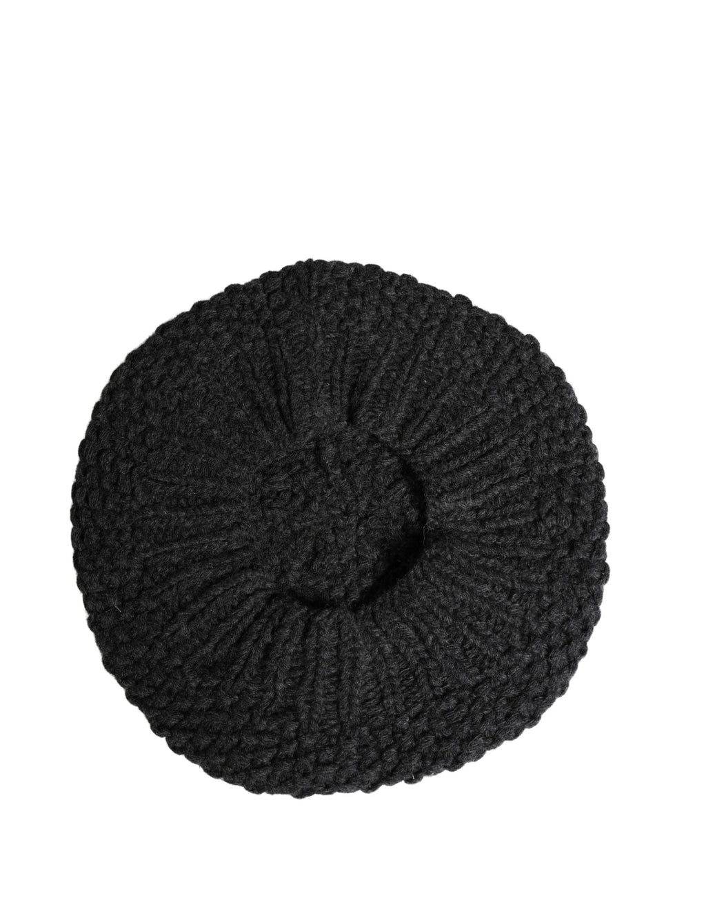 Dolce & Gabbana Black Virgin Wool Knitted Winter Beret Hat