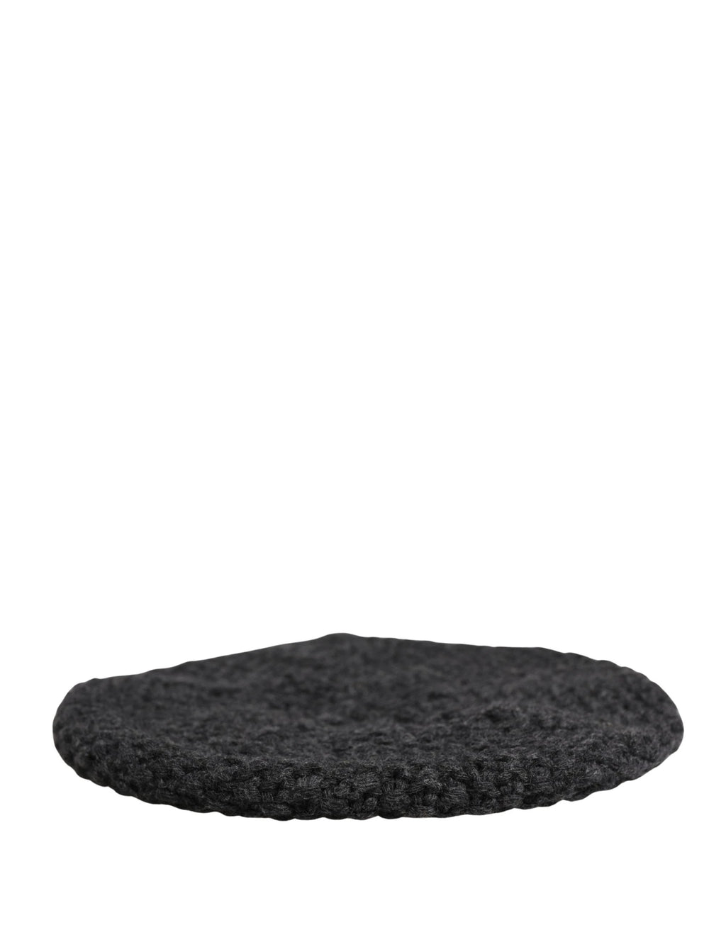 Dolce & Gabbana Black Virgin Wool Knitted Winter Beret Hat