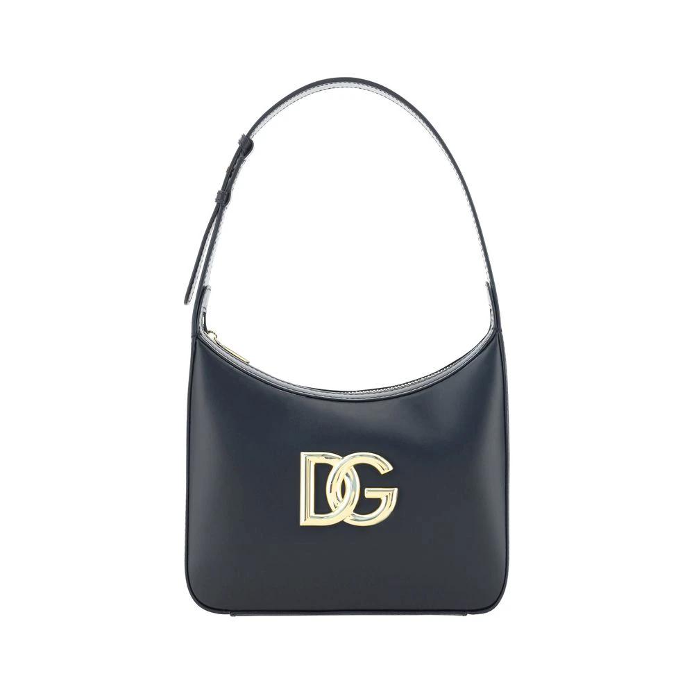 Sac bandoulière Bos Taurus en cuir de veau noir Dolce &amp; Gabbana