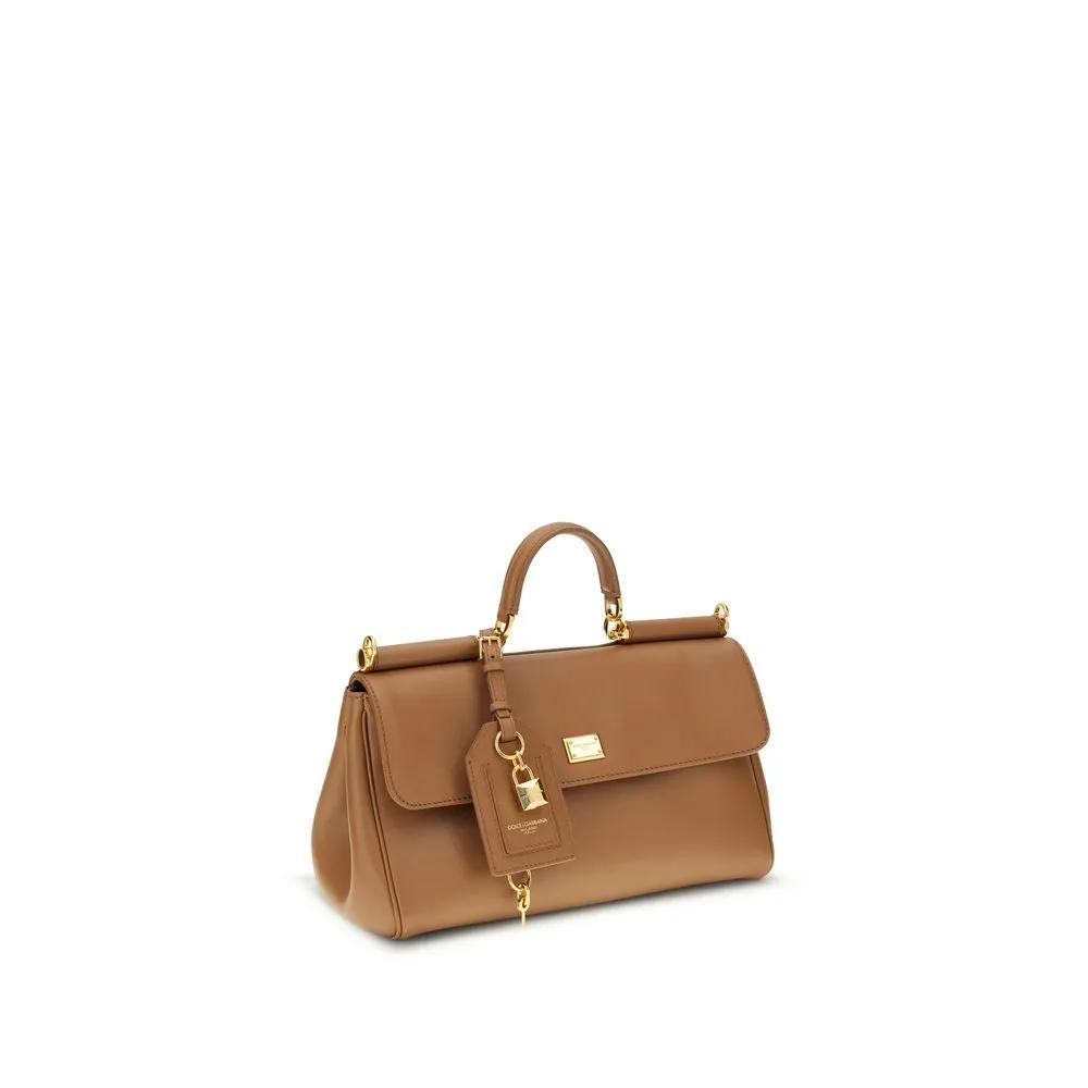 Sac bandoulière Bos Taurus en cuir de veau beige Dolce &amp; Gabbana
