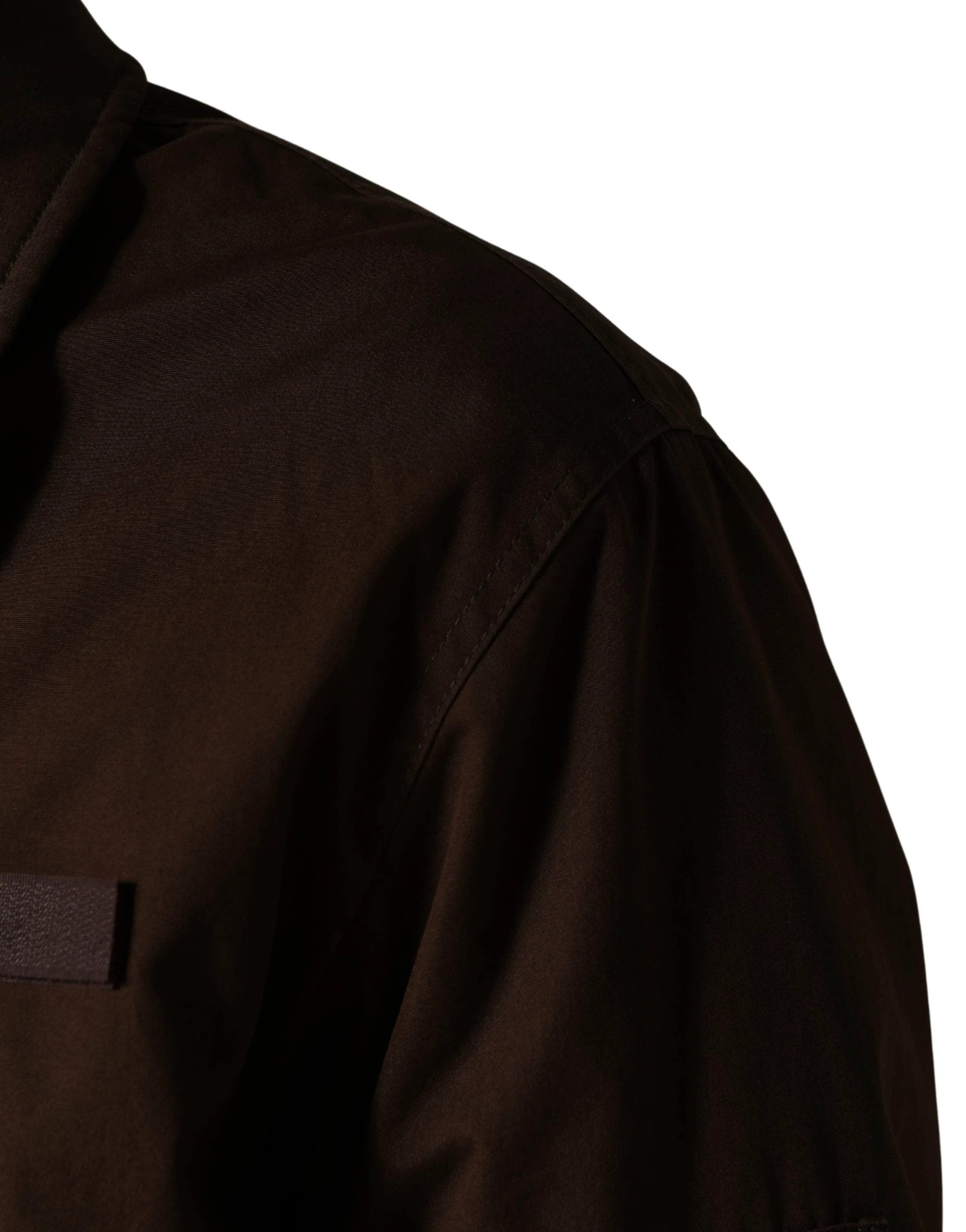 Veste bomber Dolce &amp; Gabbana marron en coton stretch à fermeture éclair intégrale