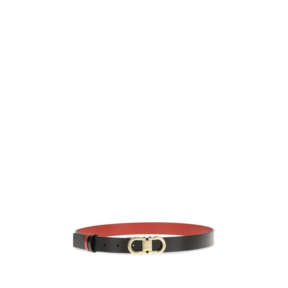 Ceinture Ferragamo Bos Taurus Regular en cuir de veau noir