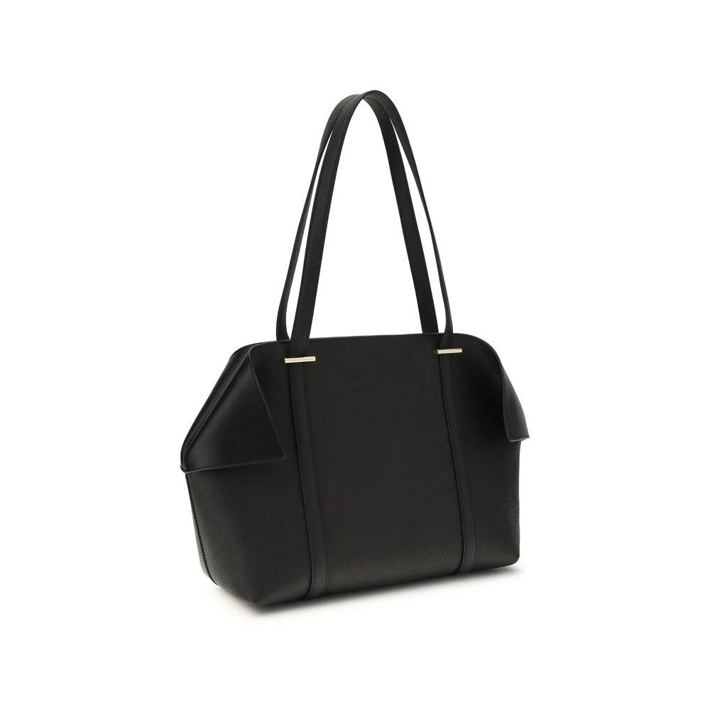 Sac bandoulière Ferragamo Bos Taurus en cuir de veau noir