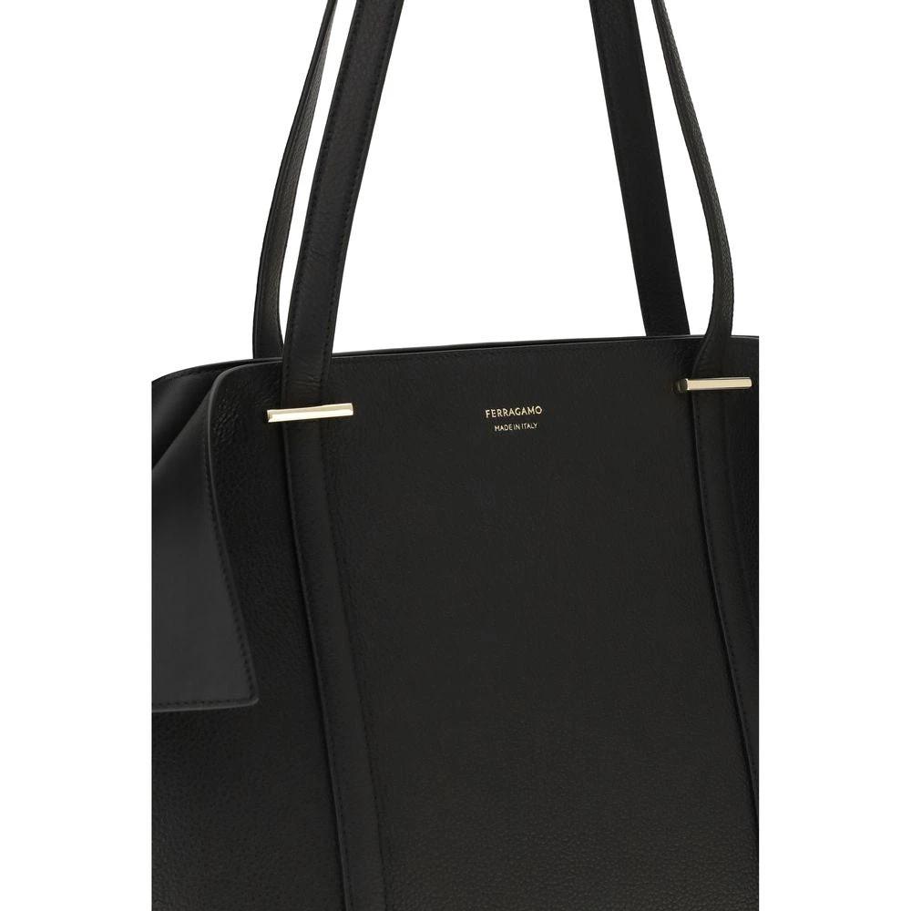 Sac bandoulière Ferragamo Bos Taurus en cuir de veau noir