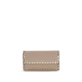 Valentino Garavani Beige Calf Leather Bos Taurus Wallet