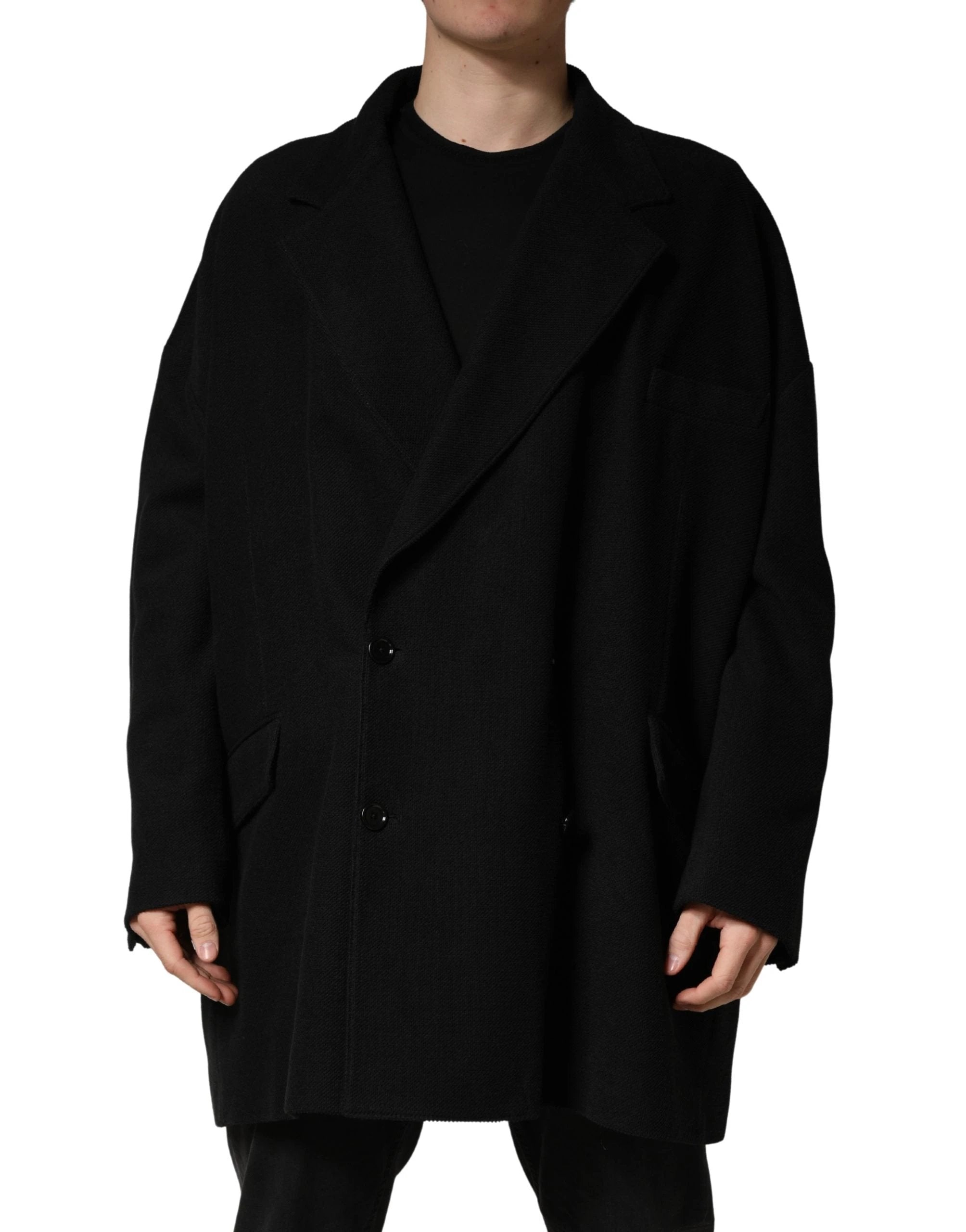 Veste de costume Dolce &amp; Gabbana noire à double boutonnage et deux boutons