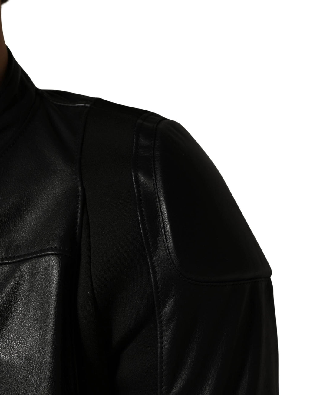 Dolce & Gabbana Black Nylon Full Zip Men Biker Coat Jacket Dolce & Gabbana
