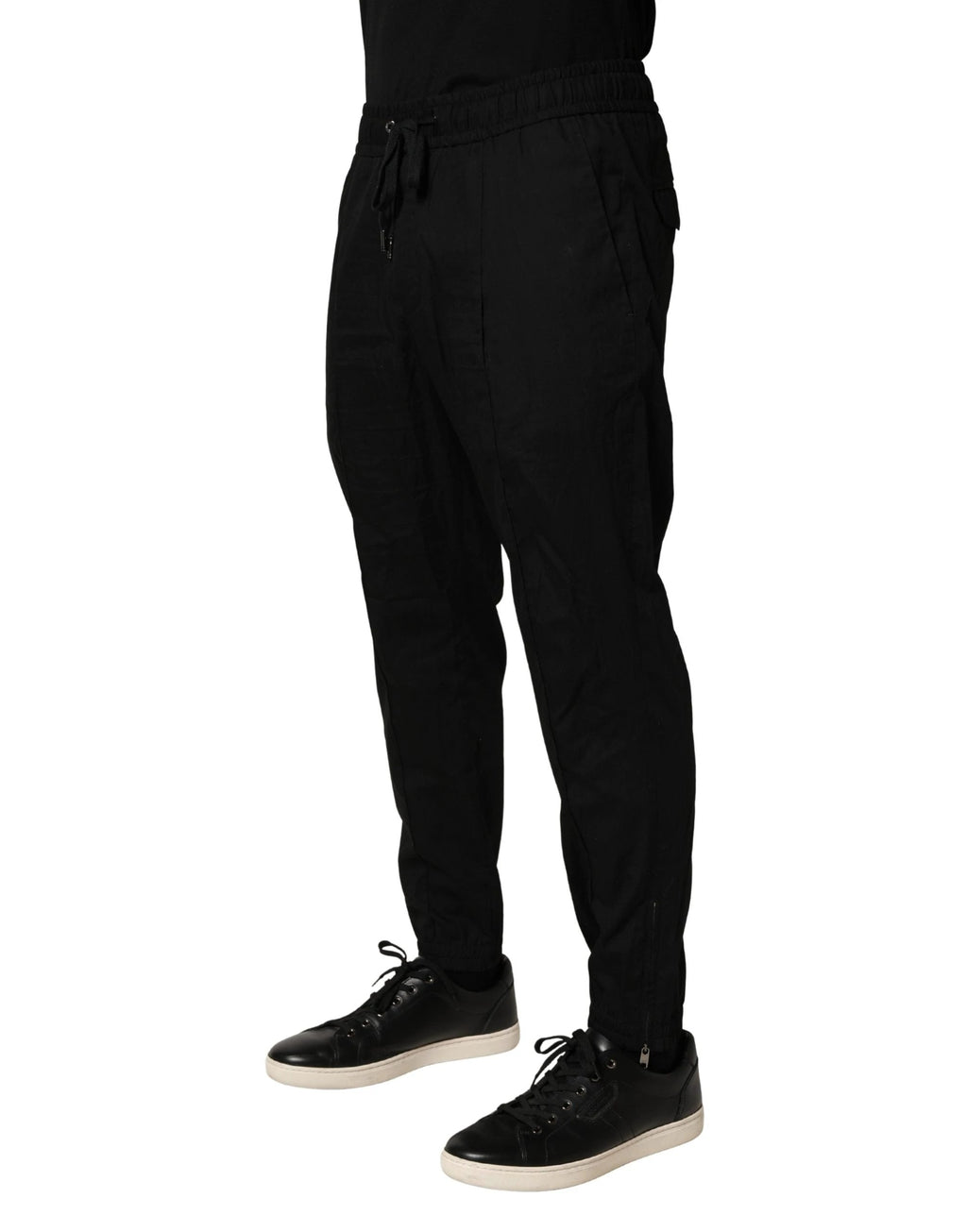 Pantalon de jogging skinny en coton noir pour homme Dolce &amp; Gabbana