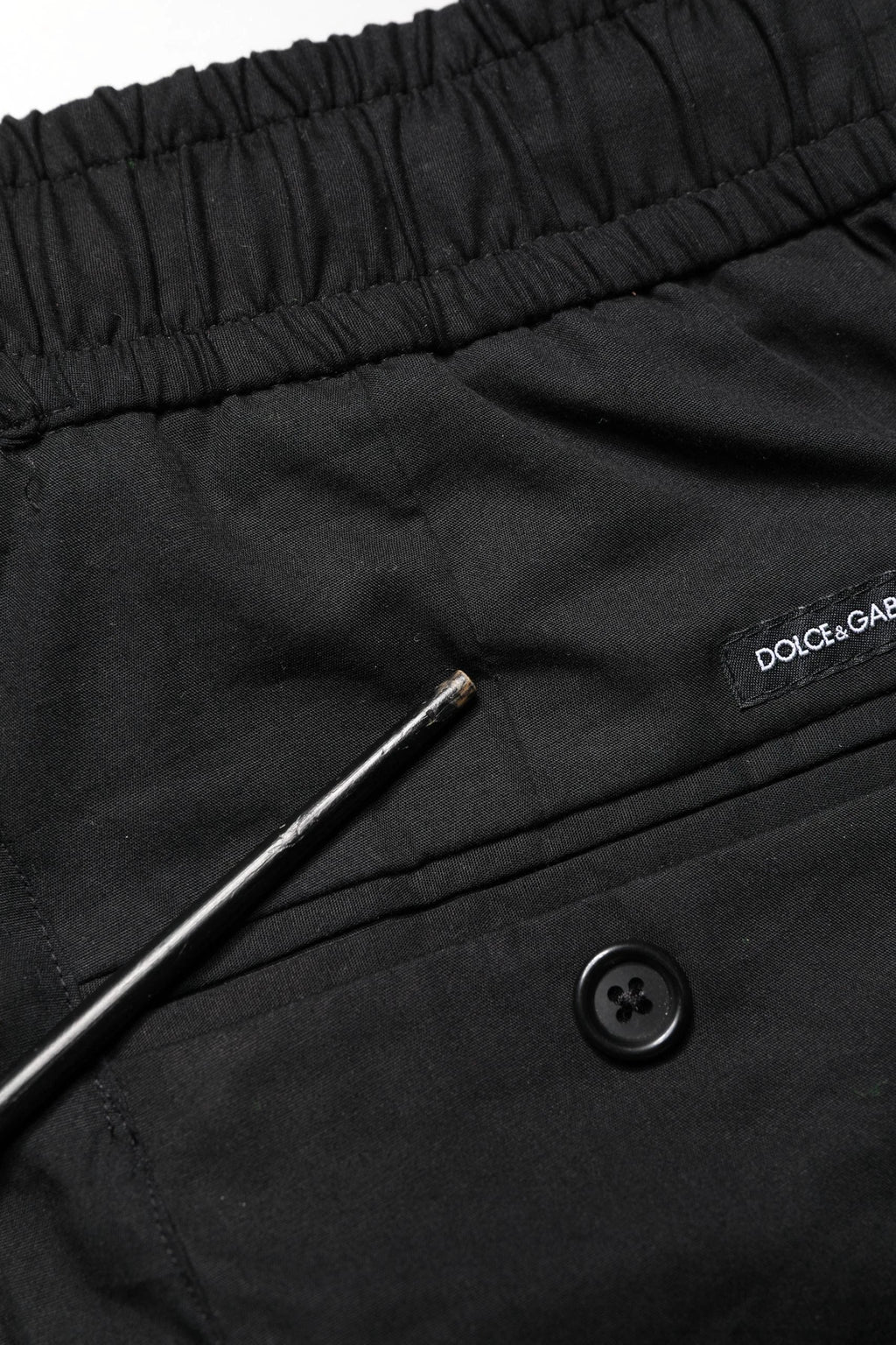 Pantalon de jogging skinny en coton noir pour homme Dolce &amp; Gabbana