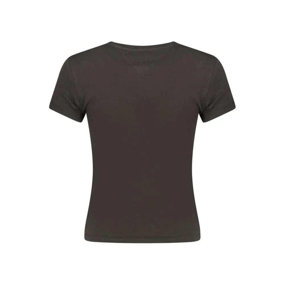 T-shirt Tommy Hilfiger noir en coton pour femme