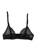 Dolce & Gabbana Black Logo Mania Sheer Soft Cup Bra Underwear Dolce & Gabbana
