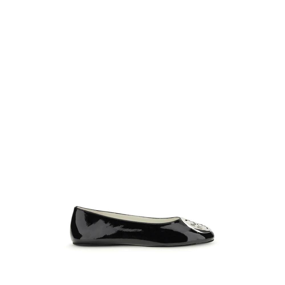 Ballerines Bos Taurus en cuir de veau noir de Tory Burch