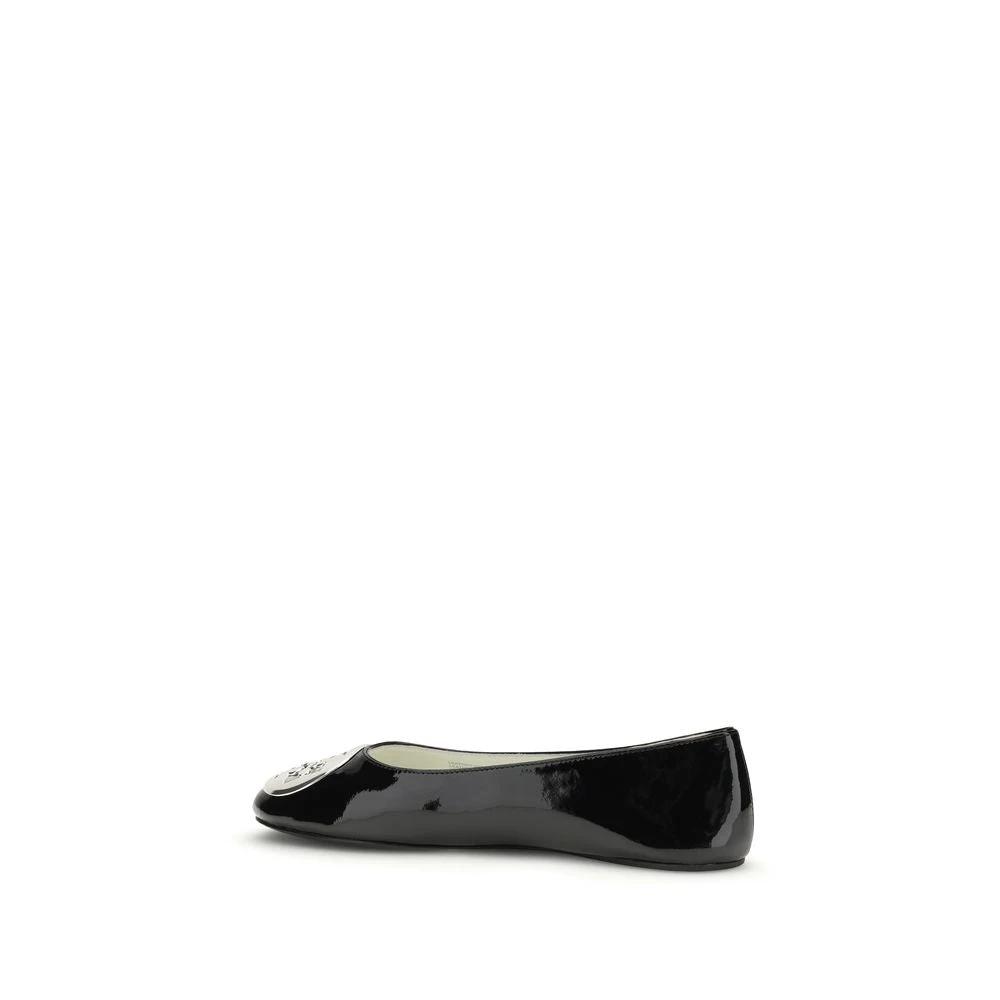 Ballerines Bos Taurus en cuir de veau noir de Tory Burch