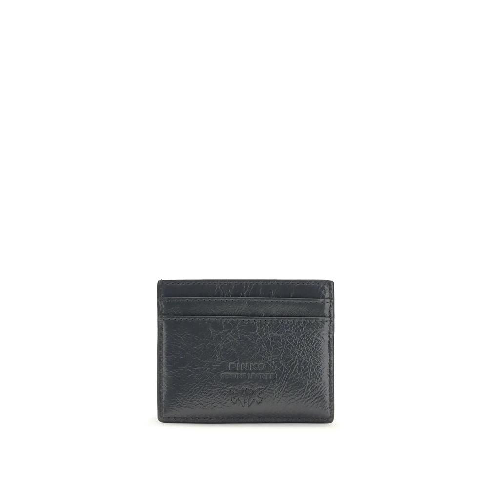 PINKO Gray Calf Leather Bos Taurus Wallet
