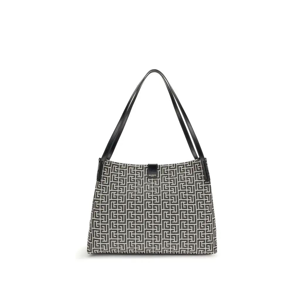 Balmain Black Cotton Shoulder Bag
