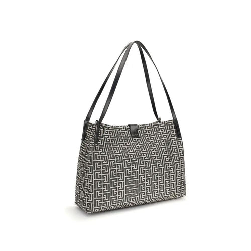 Sac bandoulière Balmain en coton noir