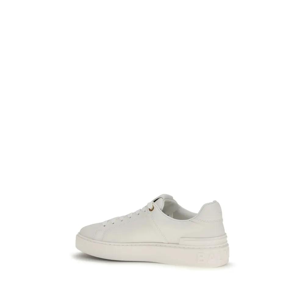Baskets basses Balmain Bos Taurus en cuir de veau blanc