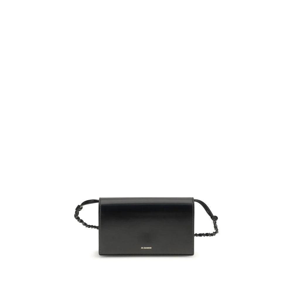 Portefeuille Bos Taurus en cuir de veau noir Jil Sander