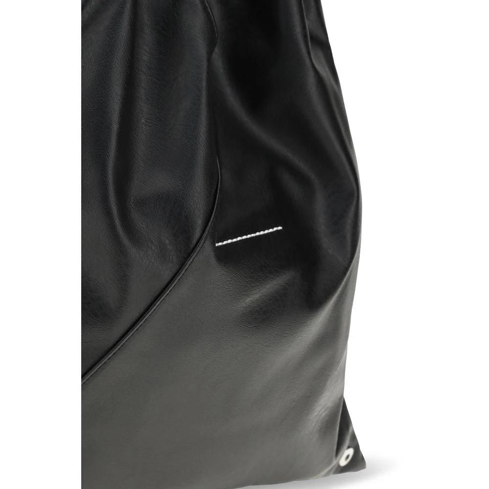 MM6 Black Polyethylene Handbag