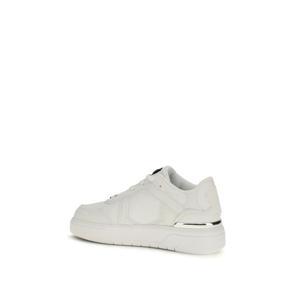 Philipp Plein White Calf Leather Bos Taurus Athletic Sneakers Philipp Plein