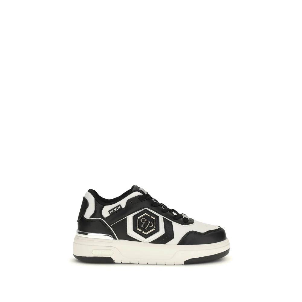 Philipp Plein Black Calf Leather Bos Taurus Athletic Sneakers Philipp Plein