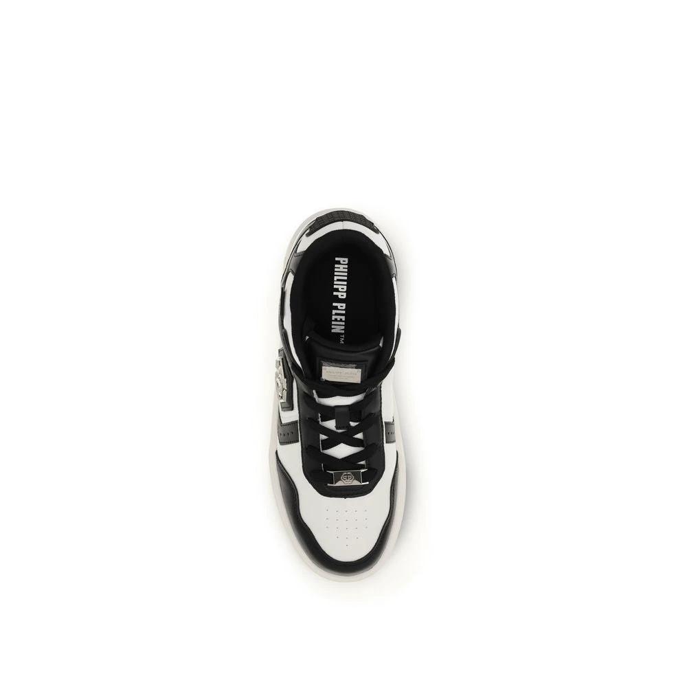 Philipp Plein Black Calf Leather Bos Taurus Athletic Sneakers Philipp Plein