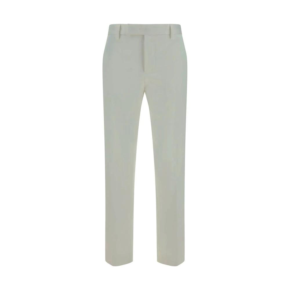 Men’s White Cotton Pants – PT Torino Casual Stretch Trousers SS26
