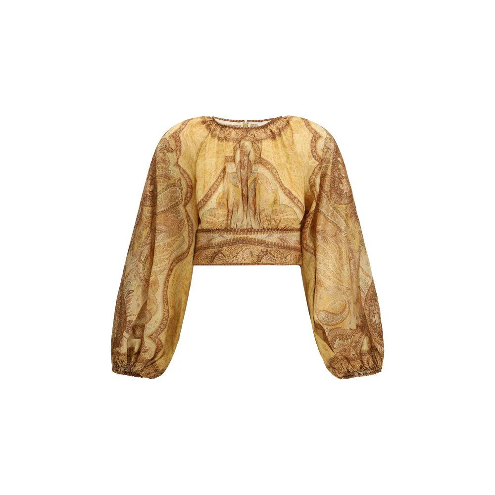 Zimmermann Bicolor Cotton Blouse