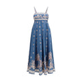 Robe décontractée en lin bleu Alemais